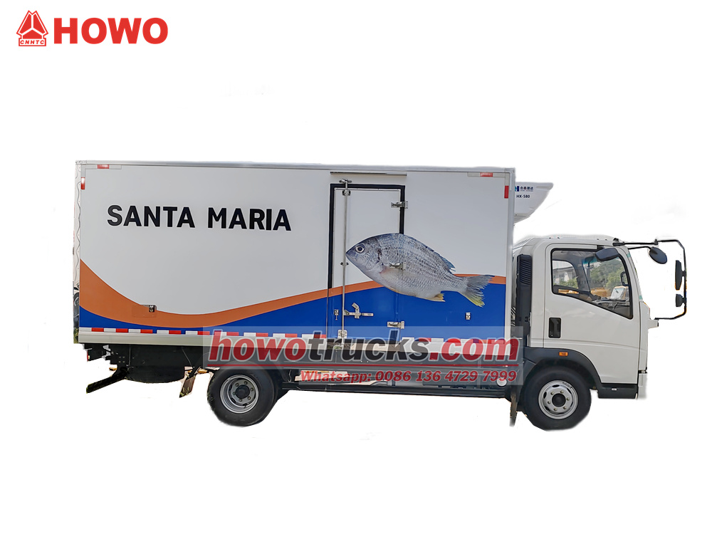 HOWO 5tons seafood freezer truck HOWO 5tons seafood freezer truck