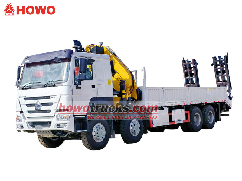 Howo 8x4 truck with 16T knuckle crane Howo 8x4 truck with 16T knuckle crane