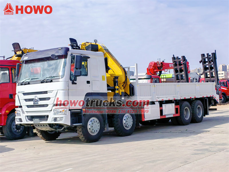 Howo 8x4 truck with 16T knuckle crane Howo 8x4 truck with 16T knuckle crane