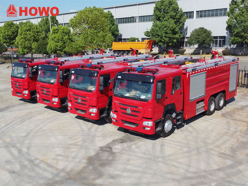 Camion de pompiers HOWO 6x4 de 12 m³ avec réservoir d'eau/mousse
