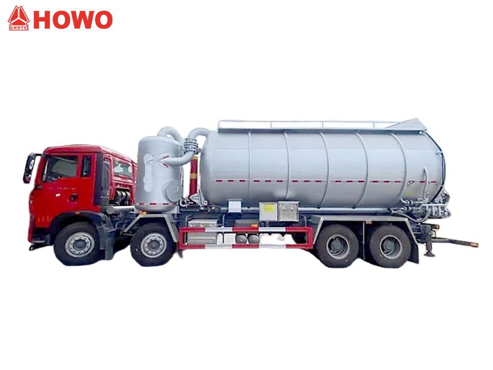 HOWO 8x4 dry vacuum suction truck