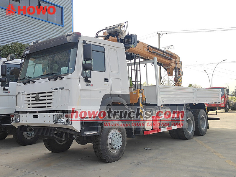 HOWO 6×6 boom crane truck for sale