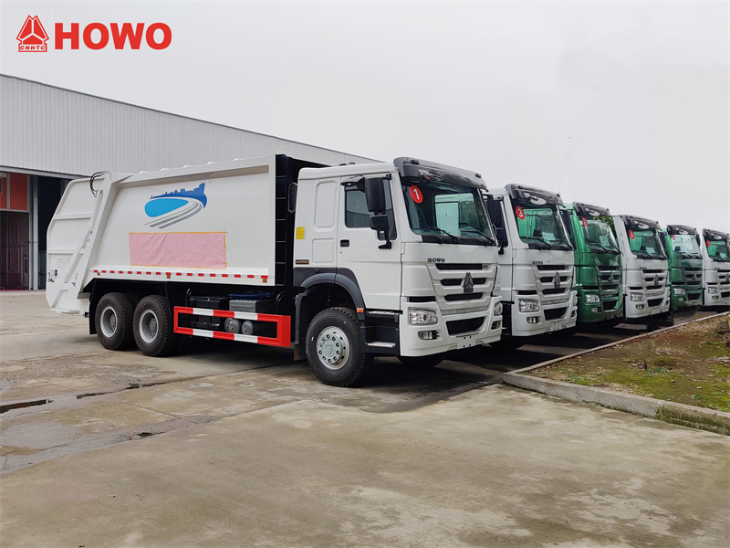 16 units HOWO 6X4 20CBM rear loader garbage truck were successfully exported to the Ethiopia
