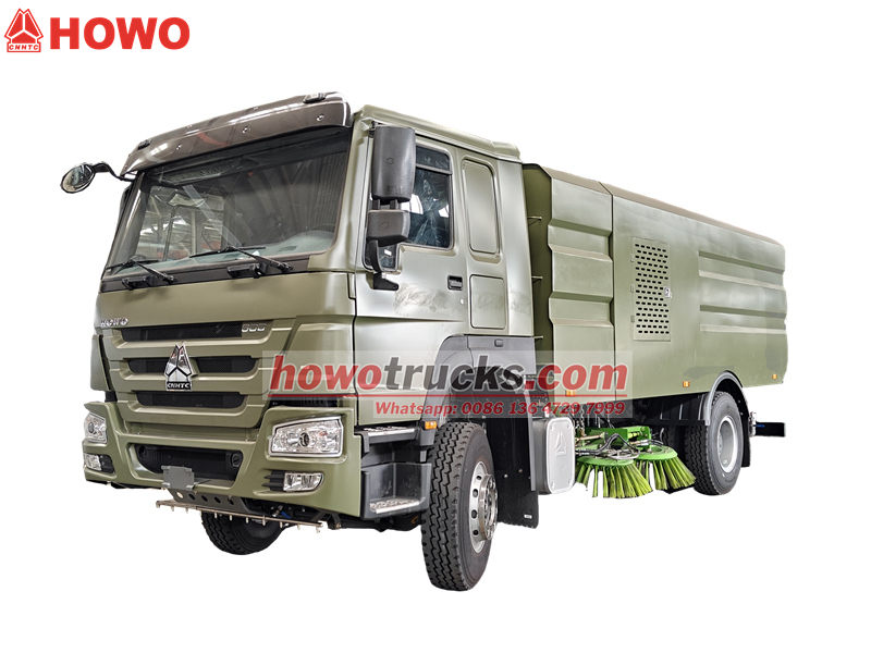 howo 10 cbm street cleaner sweeping truck