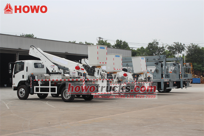 HOWO bucket lift trucks for export