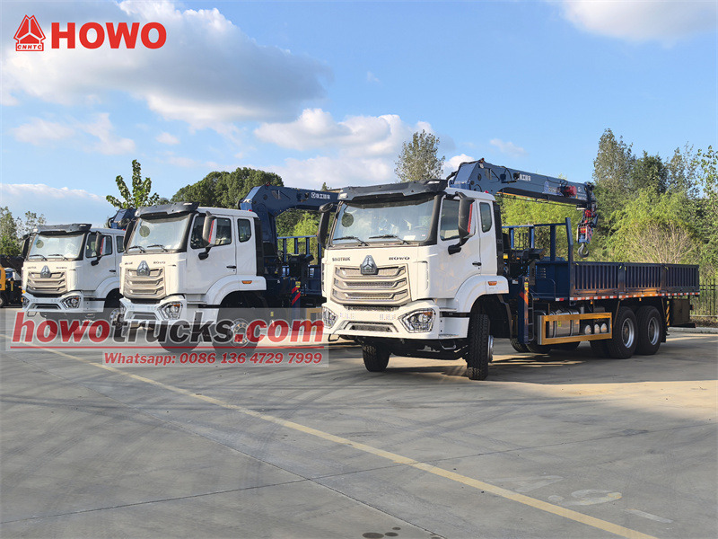 8 units howo 6x4 10tons boom crane truck