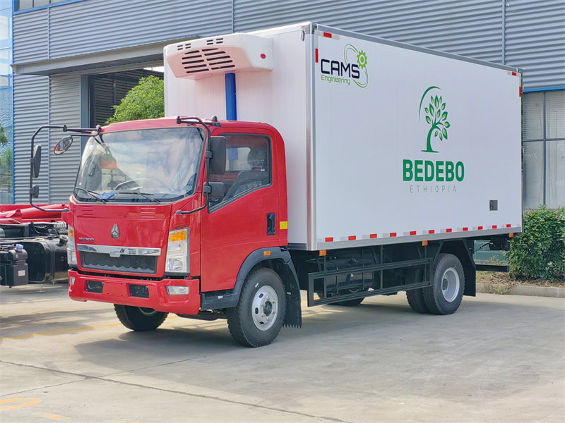 Howo light freezer van truck