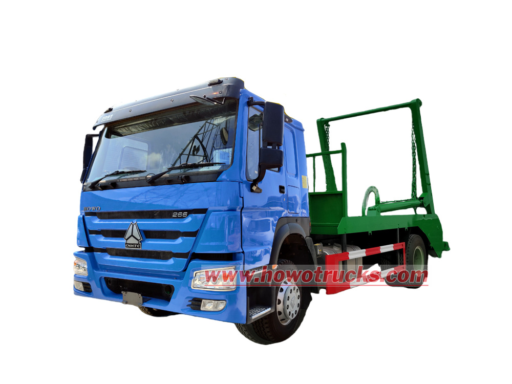 HOWO 4x2 swing arm garbage truck manfuacturer