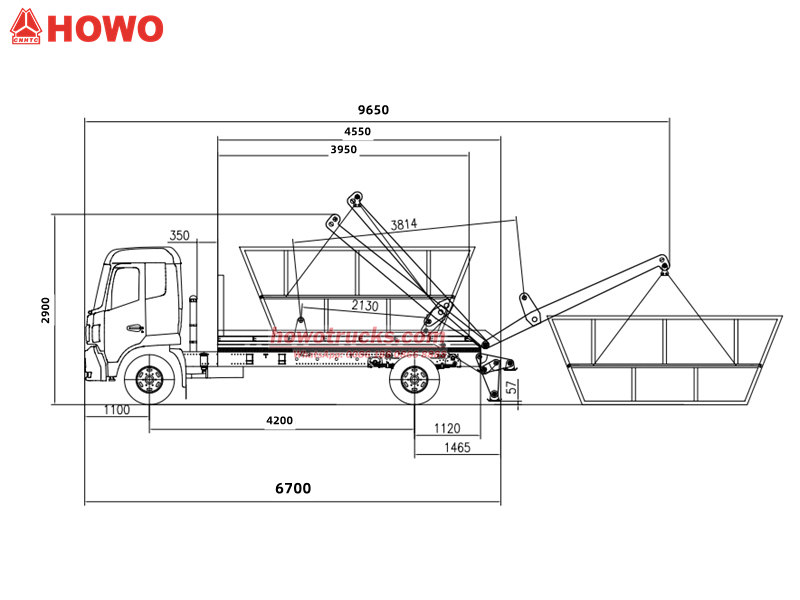Howo skip loader truck Howo skip loader truck