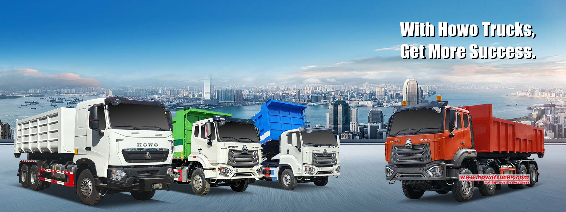 Fournisseur de camions à bras Howo, proposant des camions à bras Howo de 10, 15, 20 et 25 tonnes.