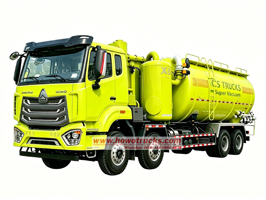 Howo 8x4 super vacuum sand suction truck